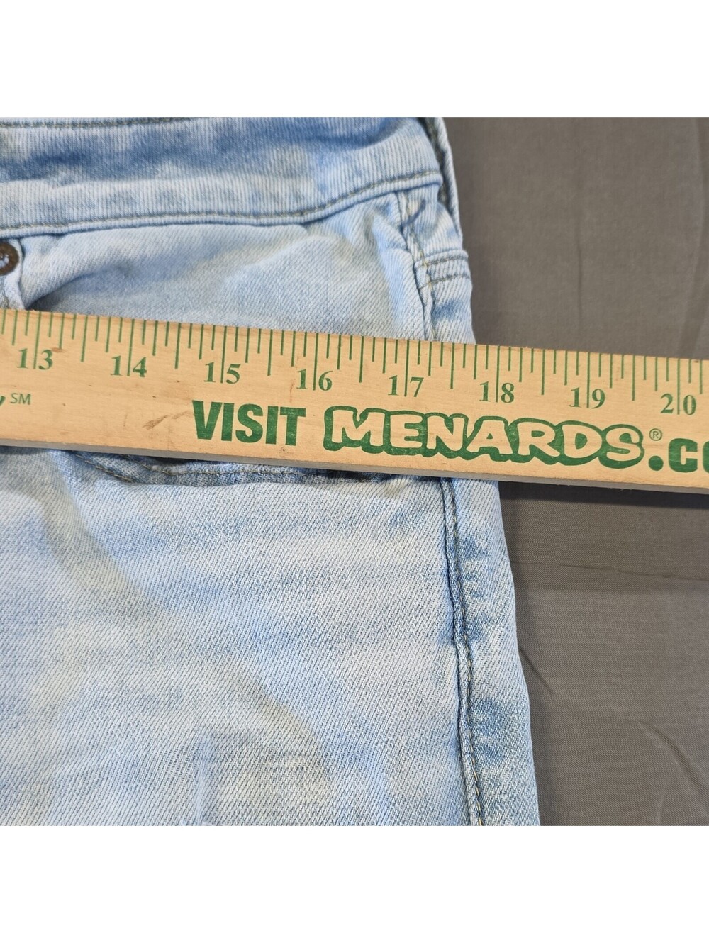 American Eagle Outfitters Real Good Slim Distressed Light Wash Stretch Jeans - Picture 7 of 9
